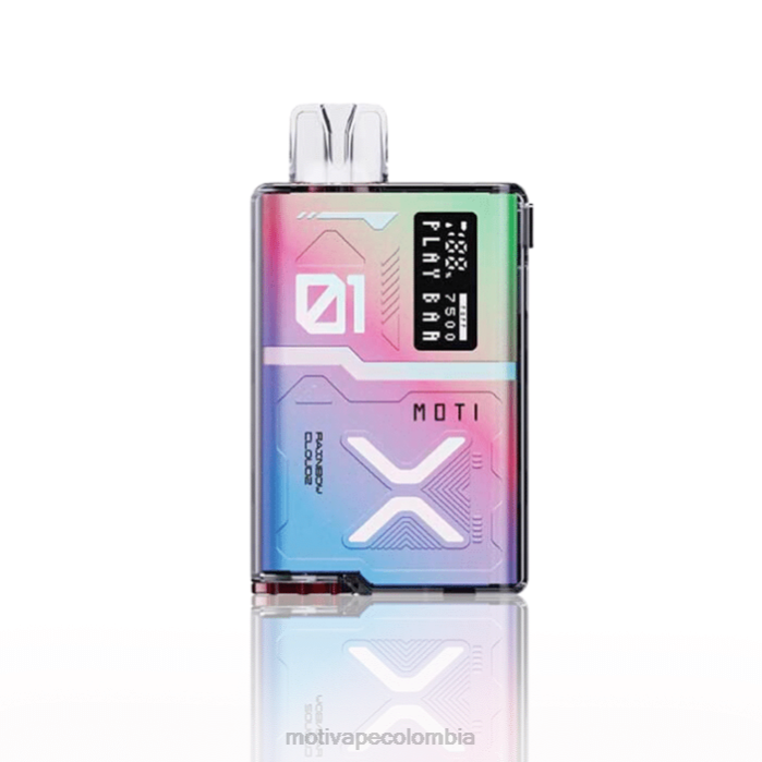 MOTI piin precio Colombia - MOTI Play Bar 7500 vaporizadores desechables (5%, 7500 inhalaciones) nube arcoiris 425R57