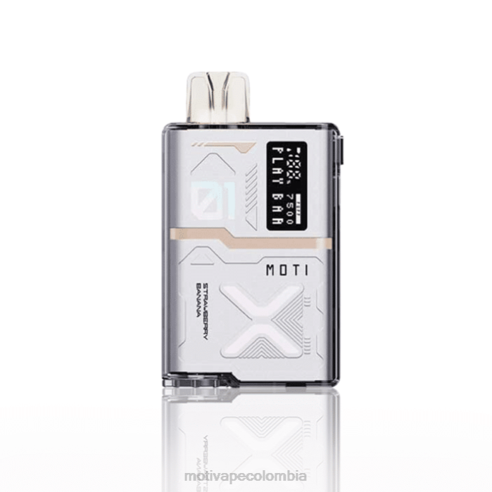 MOTI vape Colombia - MOTI Play Bar 7500 vaporizadores desechables (5%, 7500 inhalaciones) Fresa plátano 425R55