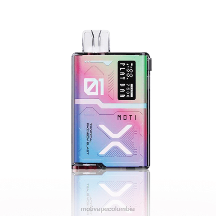 MOTI vape amazon - MOTI Play Bar 7500 vaporizadores desechables (5%, 7500 inhalaciones) explosión del arco iris tropical 425R54
