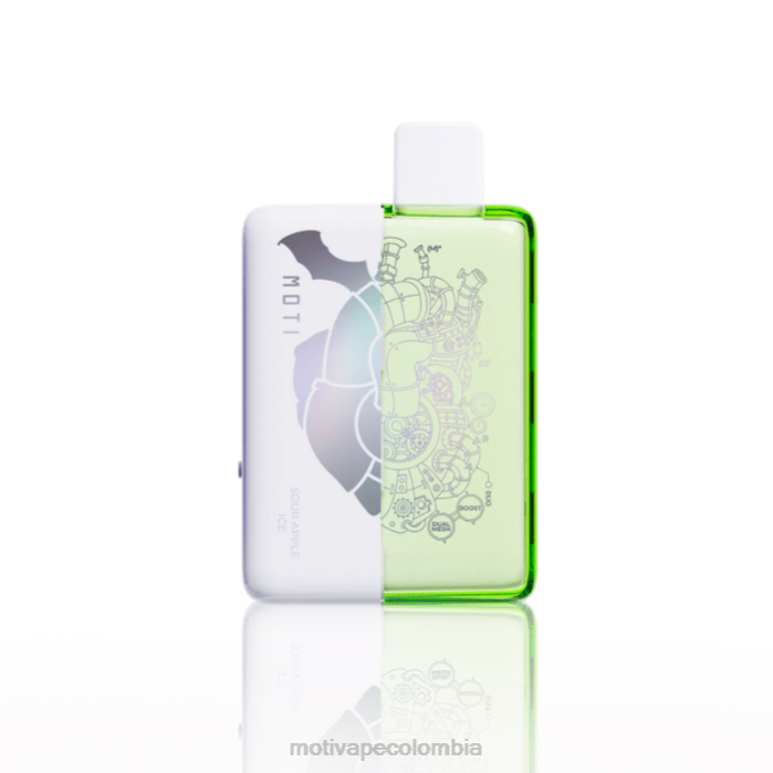 MOTI vape Colombia - MOTI Duo 9000 vaporizadores desechables (5%, 9000 inhalaciones) hielo de manzana agria 425R65