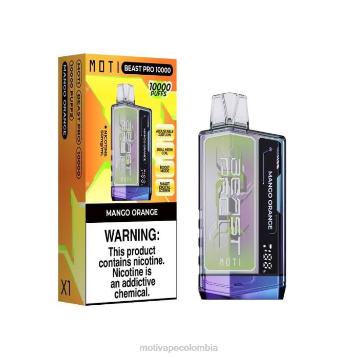MOTI piin precio Colombia - MOTI Beast Pro vaporizador desechable (5%, 10000 inhalaciones) mango naranja 425R47