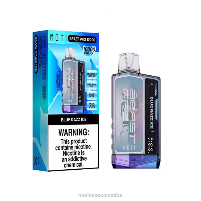 MOTI vape Bogotá - MOTI Beast Pro vaporizador desechable (5%, 10000 inhalaciones) hielo azul 425R40