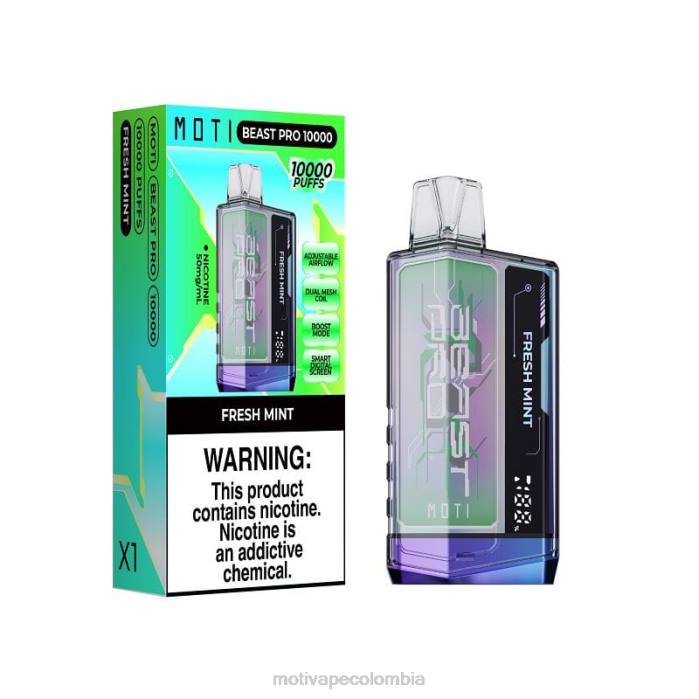 MOTI vape amazon - MOTI Beast Pro vaporizador desechable (5%, 10000 inhalaciones) menta fresca 425R44