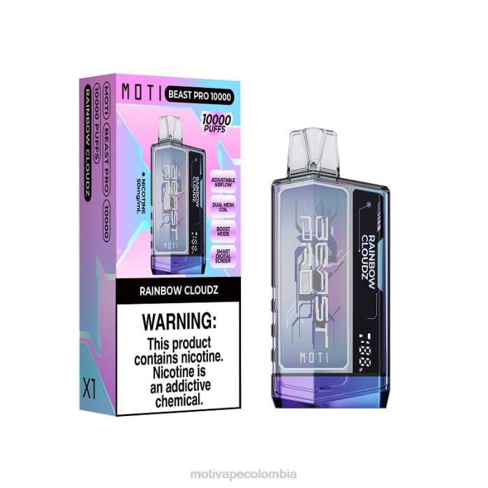 MOTI vape near me - MOTI Beast Pro vaporizador desechable (5%, 10000 inhalaciones) nube arcoiris 425R49
