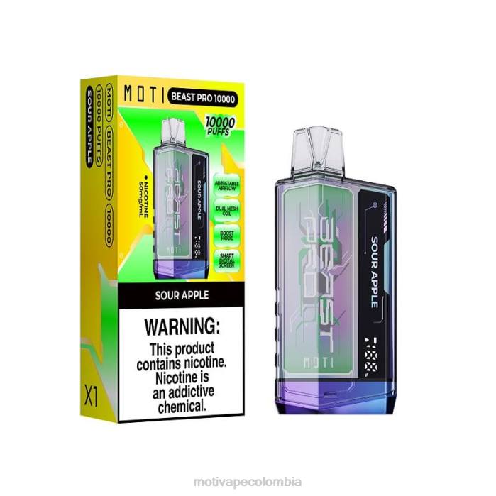 MOTI vape recargable Colombia - MOTI Beast Pro vaporizador desechable (5%, 10000 inhalaciones) kiwi maracuyá guayaba 425R46