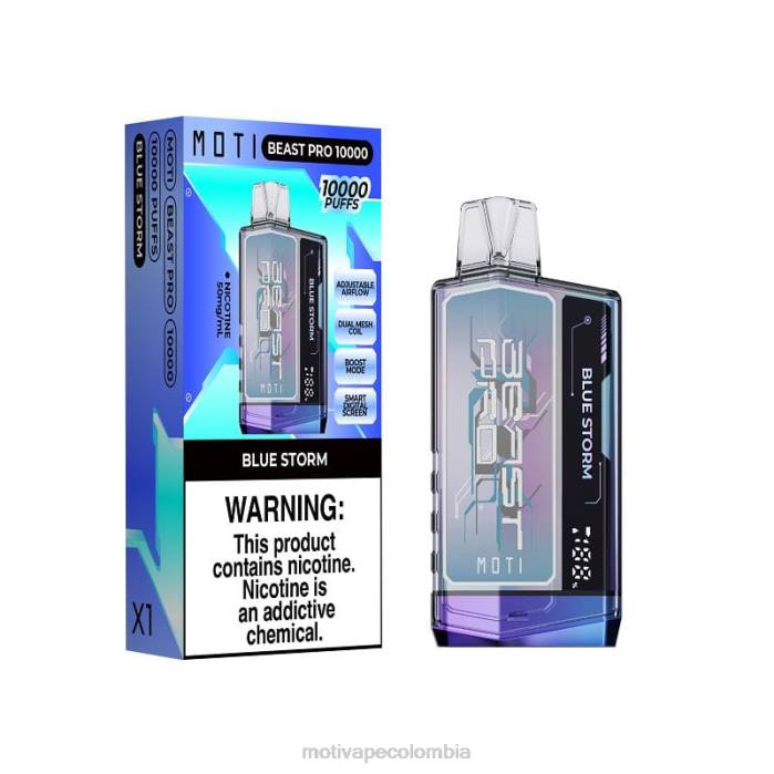 MOTI vape review - MOTI Beast Pro vaporizador desechable (5%, 10000 inhalaciones) tormenta azul 425R38