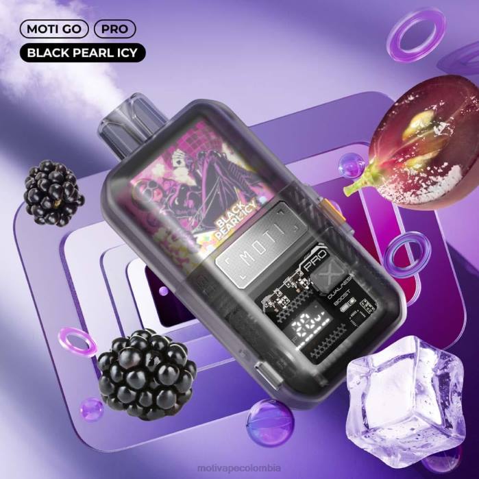 MOTI precio Colombia - MOTI Go Pro vaporizador desechable (5%, 12000 inhalaciones) perla negra helada 425R12