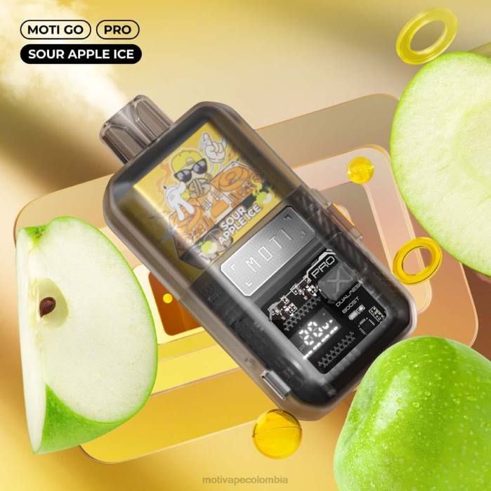 MOTI vape Bogotá - MOTI Go Pro vaporizador desechable (5%, 12000 inhalaciones) hielo de manzana agria 425R20
