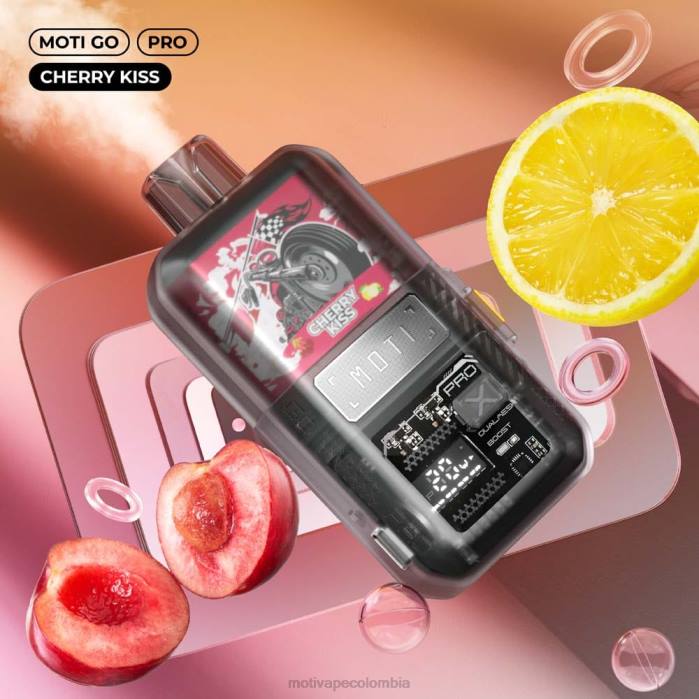 MOTI vape Colombia - MOTI Go Pro vaporizador desechable (5%, 12000 inhalaciones) beso de cereza 425R15