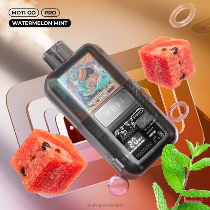 MOTI vape Colombia - MOTI Go Pro vaporizador desechable (5%, 12000 inhalaciones) sandia menta 425R25