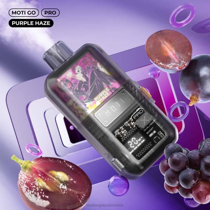 MOTI vape near me - MOTI Go Pro vaporizador desechable (5%, 12000 inhalaciones) neblina púrpura 425R19