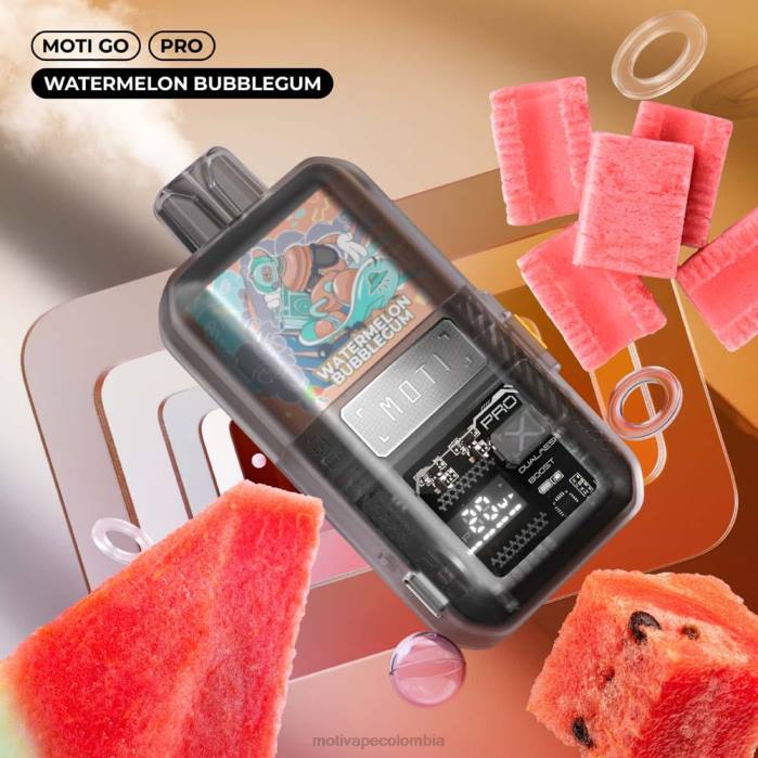 MOTI vape precio - MOTI Go Pro vaporizador desechable (5%, 12000 inhalaciones) chicle de sandía 425R23