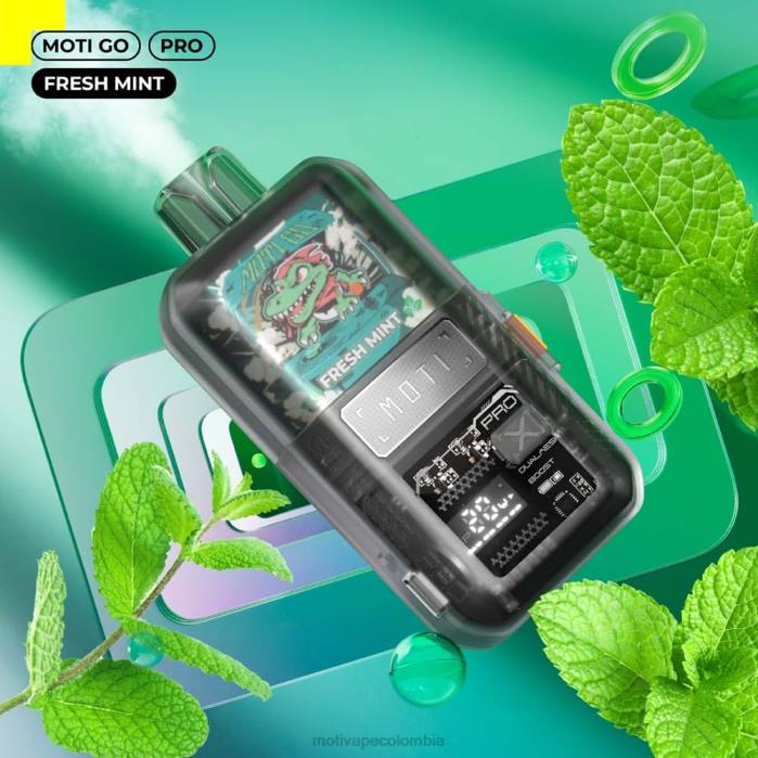 MOTI vape recargable Colombia - MOTI Go Pro vaporizador desechable (5%, 12000 inhalaciones) menta fresca 425R16