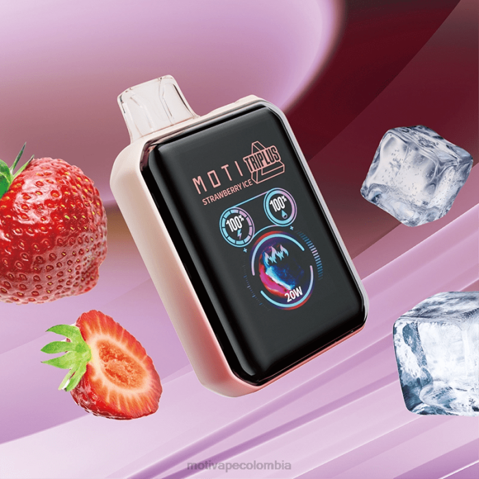 MOTI vape near me - MOTI Triplus Vape desechable de 20k (5%, 20000 inhalaciones) hielo de fresa 425R9